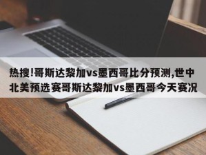 热搜!哥斯达黎加vs墨西哥比分预测,世中北美预选赛哥斯达黎加vs墨西哥今天赛况